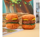 Juguete masticable para perros de compañía, juguete de peluche para perros pequeños y medianos, hamburguesa, gato, juguete de dentición suave, masticadores agresivos, juguete para morder, regalo para cachorros
