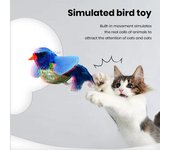 Juguetes interactivos para gatos, peluche colgante con sonido chirriante, pájaro de simulación, juguete divertido para entretener y crear un vínculo con tu mascota, gatito, juguete para gatos