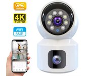 Mini cámara HD de 8 MP, inalámbrica, con wifi, cámara IP de doble lente, visión nocturna inteligente, CCTV, seguridad, PTZ, monitor para bebés en interiores V380 Pro 4MP Wifi Cam