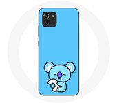 Coque pour Samsung Galaxy A03 Bangtan BTS BT21 Koya RM Fond Bleu