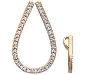Les Trésors De Lily [L4677] - Colgante chapado en oro 'Sissi' oro blanco - 22x13 mm oro