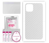 apgo Protective Skin Sticker for the back compatible with Apple iPhone 11 Pro, Wrap Film, Foil, Vinyl - Pattern Transparent Carbon