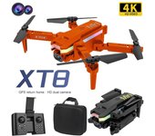 Nuevo Easy Fly Mini Drone XT8 HD Cámara WIFI FPV presión de aire altitud fija Drone 4K profesional plegable Quadcopter RC Black no Camera 1B