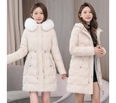 Chaqueta cálida gruesa con cuadros de diamantes de invierno para mujer, chaqueta acolchada larga con capucha, chaqueta cálida para la nieve 3XL