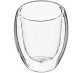 set 2 unid. tazas de cafe de cristal de doble pared 7cl