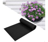Rollo de forro de fieltro para cestas de plantas, fácil de cortar, color negro, para centros comerciales, rasgable 30.5cmx305cm