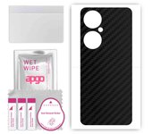 apgo Protective Skin Sticker for the back compatible with Huawei Nova 11i, Wrap Film, Foil, Vinyl - Pattern Carbon Black