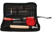 Kit de 13 herramientas de mantenimiento para afinación de piano, destornillador, llave inglesa y martillo con estuche.
