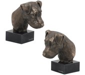 Jack Russell Terrier - Dog statue, bust on stone base, sculpture, trophy for dog show by Art-Dog brand marrón