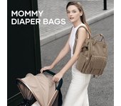 Mochila para pañales, grande, para niños y niñas, multifunción, impermeable, elegante, para mamás y papás, maternidad.