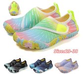 Zapatos de agua para niños, zapatos acuáticos para niños, sandalias de drenaje para deportes de playa, zapatillas de secado rápido para nadar descalzo, paseos en bote, buceo y surf 29 negro