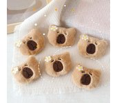 Broche de Capibara de Dibujos Animados de Animales Insignias para Ropa de Muñeca de Moda Broche de Felpa Suave y Esponjoso