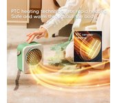 Mini ventilador calefactor eléctrico, soplador cálido, portátil, de escritorio, para el hogar, calefacción de pared, radiador de estufa, máquina calentadora para invierno us negro