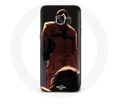 Coque pour Samsung Galaxy S6 Edge Squid Game Soldat Rouge avec Masque Triangle