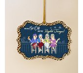 Divertida decoración colgante de acrílico, no somos viejos, somos adolescentes reciclados, decoración colgante para árbol de Navidad, adorno colgante, regalo para mujeres, hermanas y amigos azul