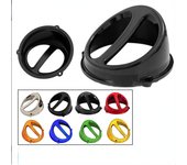 1 pieza de cubierta para ventilador de motocicleta, tapa de entrada de aire, sistema de enfriamiento del motor de aire, deflectores de aire de marco medio para JOG50 90 DIO ZX GY6 rojo