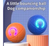 Pelota de juguete inteligente para perros, juguete electrónico interactivo para mascotas, pelota móvil con USB, pelota saltadora automática, juguete para cachorros, suministros para mascotas azul