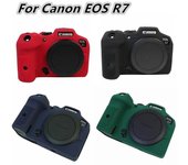 Funda protectora de silicona para cámara Canon EOS R7, con textura antideslizante. rojo
