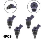 Inyector de combustible de 4 piezas de 375 cc compatible con Nissan 240SX Silvia KA24DE S13 SR20DET 16600-67U00 16600-67U10 16600-67U01