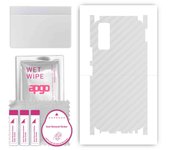 apgo Protective Skin Sticker for the back+sides compatible with Vivo Y20s, Full Wrap Film, Foil, Vinyl - Pattern Transparent Carbon