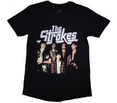Camiseta unisex para adultos con foto de la banda The Strokes S negro