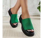 Nuevas zapatillas modernas para mujer, diseño de punta cuadrada, suela tipo muffin, zapatos tipo zuecos para exteriores, zapatillas de plataforma con tacón de cuña a la moda 36 negro
