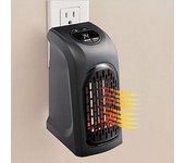 1 Uds. Mini calentador de aire eléctrico con toma de pared, 500W, potente ventilador cálido, estufa de calefacción para habitación, radiador doméstico portátil YSXX US negro