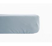 Drap housse percale pur coton 80 fils/cm² Vent du sud - Glacier - 140 x 190 cm bonnet de 35 cm