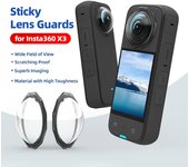 Protectores de lente adhesivos antiarañazos para Insta360 X3, módulo de doble lente 360 para Insta 360 X3, tapa protectora de lente, accesorios para cámaras de acción negro