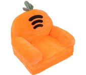 Sofá plegable para niños con forma de zanahoria, sillón con respaldo 2 en 1, sofá plegable para niños, bonito sofá de dibujos animados para niños
