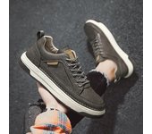 Zapatos casuales de lujo para exteriores, zapatillas de deporte para hombre, tenis masculino, zapatos de skate para hombre, zapatos planos de gamuza de cuero genuino de marca para hombre 2024 39 caqui