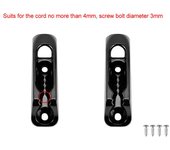 2 piezas de abrazaderas autoblocantes para barcos, cuerda de nailon negro, tensor de cuerda, para canoa, kayak, surf, accesorios marinos