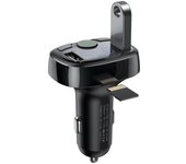 Baseus S-09A Adaptador Universal Bluetooth Para Coche Y Cargador USB Doble - Negro (Edición global)