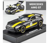 Escala 1/32 Benz AMG GTR Modelo de coche deportivo Coche de juguete Modelo de coche de aleación de fundición a presión Vehículos extraíbles Juguetes para niños pequeños Niños Niñas Regalo 1/32-15x6.5x4.3cm color rosa
