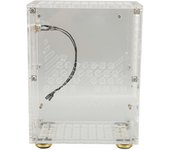 Mini ITX Case 4.3L Panel acrílico transparente Almohadillas de amortiguación de enfriamiento de 360 grados Mini PC Case para transparente