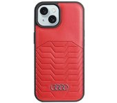 Audi Synthetic Leather Case With Magsafe For Iphone 15 / 14 / 13 - Red