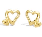 Les Trésors De Lily [H2605] - Boucles Plaqué Or 'Love' doré - 5x7 mm oro