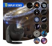 1 proyector de estrellas 13 en 1, luz nocturna, proyector de galaxia, proyector planetario para dormitorio, proyector de auroras