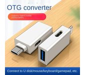 El convertidor OTG es adecuado para teléfonos móviles Xiaomi 11, 12 Pro, Huawei P50, tipo C 2 en 1, conexión de carga USB3.0 disco U blanco