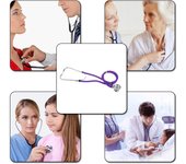 Estetoscopio portátil de un solo cabezal, estetoscopio profesional de Cardiología, equipo médico para estudiantes, veterinario, enfermera, dispositivo médico azul