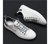 100% zapatos casuales de cuero genuino para hombre, zapatos blancos de estilo callejero para hombre joven, zapatos de piel de vaca suaves y cómodos 43 gris