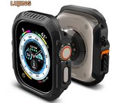 Funda protectora resistente para Apple Watch Ultra2, 49mm, parachoques protector de borde para IWatch Series 7, 8, 9, 45mm, 41mm, 4, 5, 6 SE, 44, 40mm 40mm negro