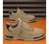 Zapatos de hombre, novedad de verano, ropa de trabajo transpirable, zapatos para hombre, versátiles, antideslizantes, deportivos, zapatos de tablero informales, zapatos de protección laboral para hombre 39 bronceado
