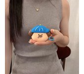 Funda protectora de silicona para auriculares Bluetooth con diseño de perro con sombrero azul de dibujos animados en 3D para Airpods Pro 2/Airpods Pro/Airpods 3 para niños for airpods 1 2