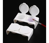 Recipiente para lavar pinceles de uñas, herramienta de manicura, soporte para pigmentos para decoración de uñas, plato Dappen one size