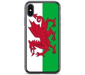 Coque iPhone - Drapeau Pays de Galles - iPhone XS - Souple - Protección completa - Multicolore