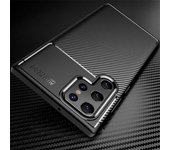Funda S22Ultra mate con patrón de fibra de carbono, funda trasera para Samsung Galaxy S 22 S22 Ultra Plus S22 + 5G 2022, funda suave a prueba de golpes S22 Ultra negro