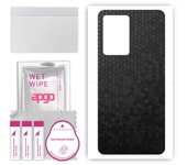 apgo Protective Skin Sticker for the back compatible with Lenovo Legion Y70, Wrap Film, Foil, Vinyl - Pattern Black Honeycomb