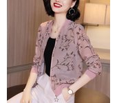 Chaquetas de verano de moda para mujer, abrigos, cortavientos para mujer, protección solar, estampado, cremallera, abrigo fino, ropa informal para mujer 5XL