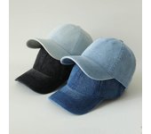 Gorra de mezclilla lavada retro Gorra de mezclilla con parasol versátil Gorra de béisbol de mezclilla con tablero ligero pequeño para hombres y mujeres M（56-58cm） negro